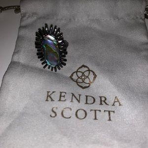 Kendra Scott Gunmetal Abalone Cocktail Ring